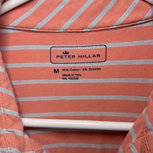 Peter Millar Men’s Polo Striped Soft Short Sleeve Size Medium‎ - Picture 4 of 7
